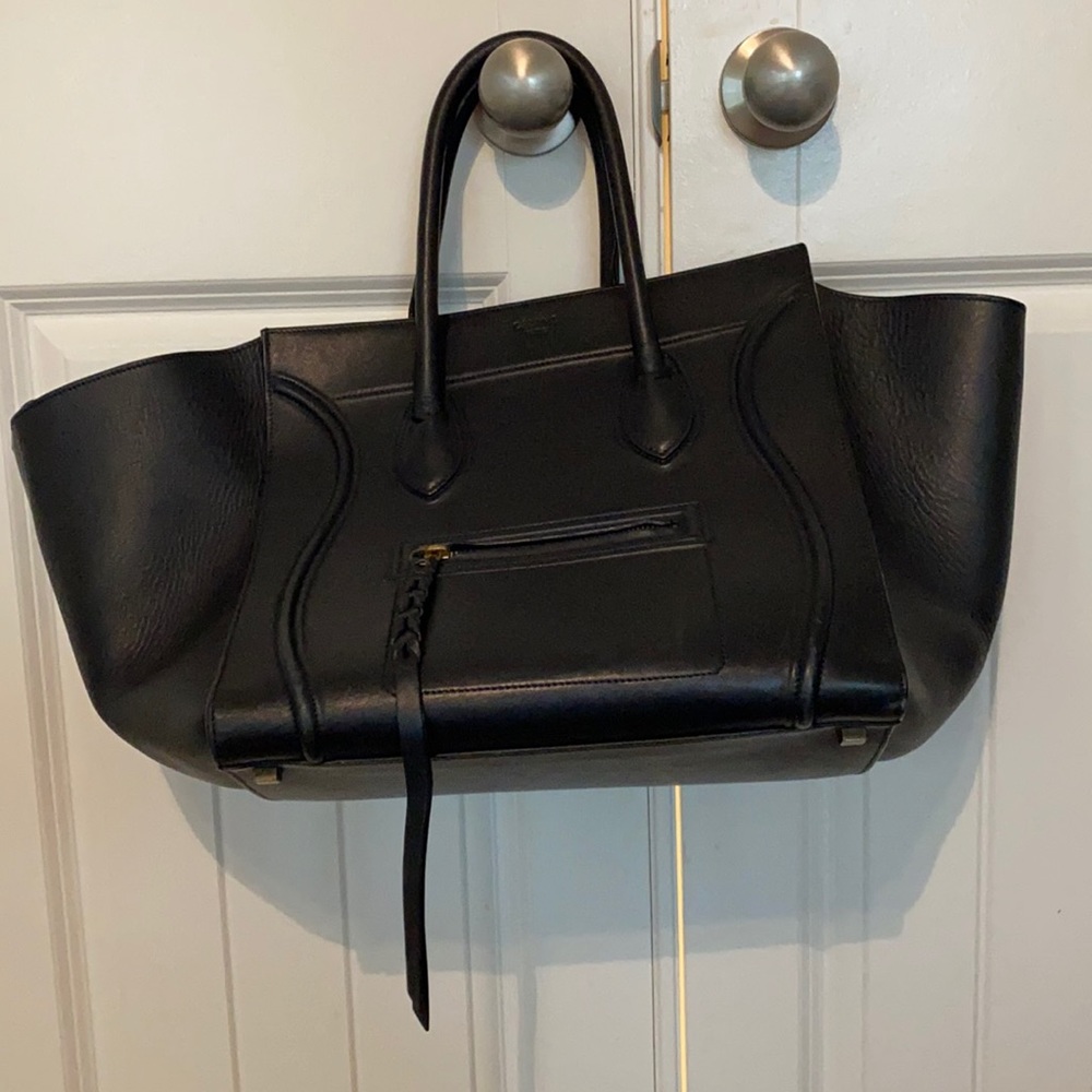 Good condition navy blue Celine luggage bag